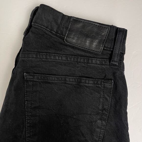 Polo Ralph Lauren Hampton Relaxed Straight Leg Jeans Mens 30x30 Black Denim - Picture 5 of 16